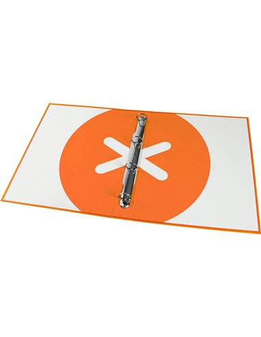 Classeur antartik 4 anneaux ronds 25mm a4 carton remborde coloris jaune moutarde.