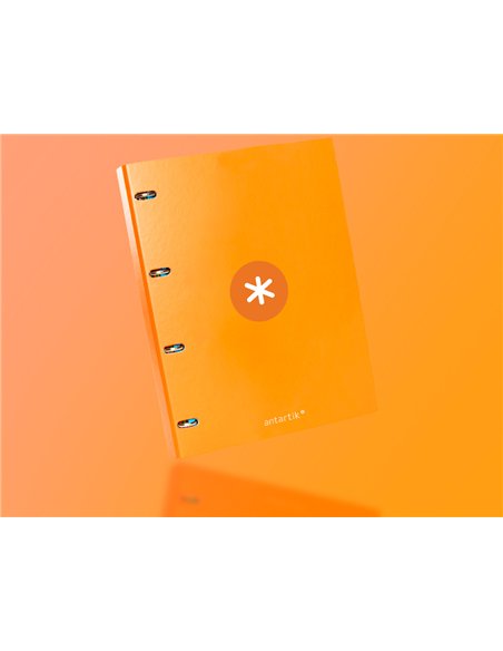 Classeur antartik 4 anneaux ronds 25mm a4 carton remborde coloris jaune moutarde.