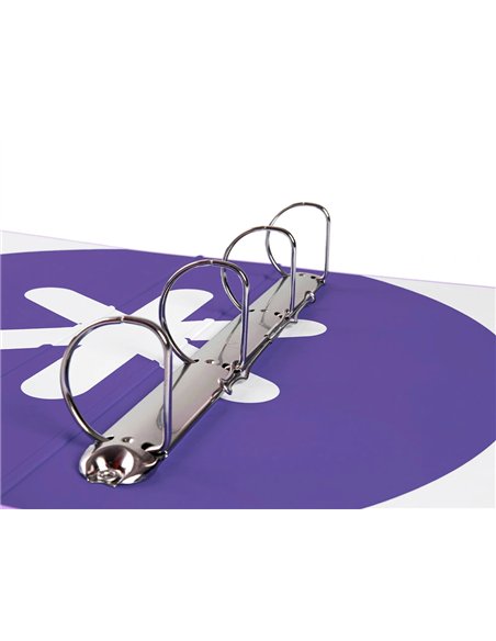 Classeur antartik 4 anneaux end 40mm a4+ carton remborde coloris lavande.