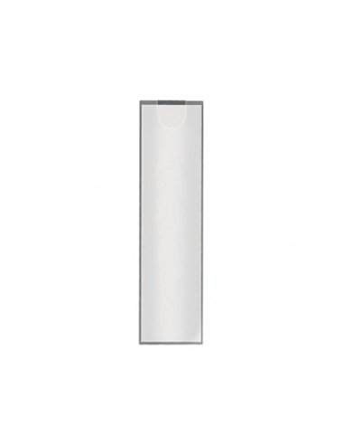 Porte-étiquette q-connect adhésif dos classeur 55x102mm étiquette comprise pack 6 unités.