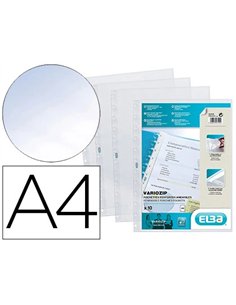 Pochette elba recharge protège-documents vario zip polyvision cristal lisse a4 210x297mm paquet 10 unités.