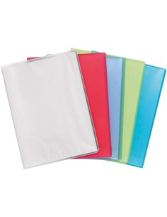 Protege-documents exacompta chromaline a4 polypropylene semi rigide couverture souple 20 pochettes 40 vues assortis. 2