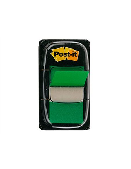 Marque-pages post-it standard index 25x44mm 50f coloris vert.