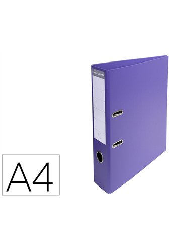 Classeur levier exacompta a4 pvc capacite 665 feuilles robuste et ergonomique dos de 70 mm dim 32x29 cm coloris.