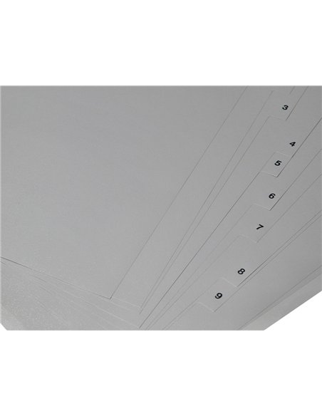 Intercalaire q-connect numerique 1-10 plastique 10 positions a4 indice multiperfore.
