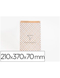 Pochettes kraft fond blanc 50g/m 21x37+7 cm sachet de 50 un.