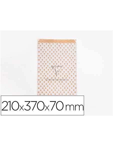 Pochettes kraft fond blanc 50g/m 21x37+7 cm sachet de 50 un.