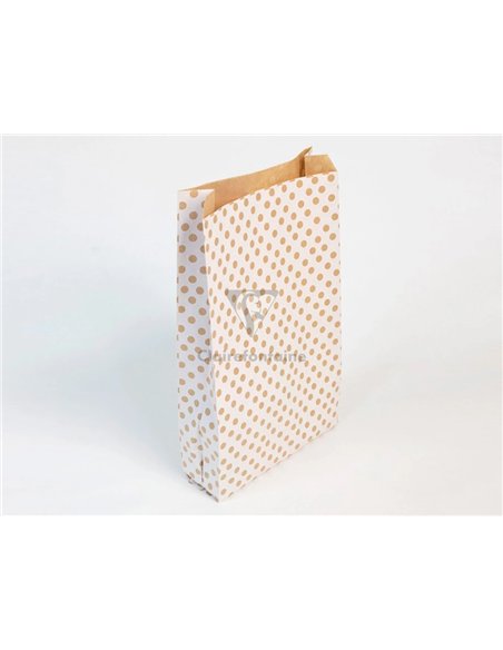 Pochettes kraft fond blanc 50g/m 21x37+7 cm sachet de 50 un.