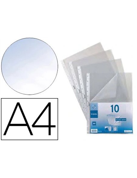 Pochette viquel recharge protège-documents géode personnalisable polypropylène 80 microns format a4+ lot 10 unités.