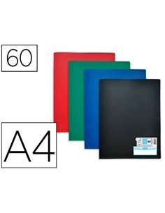 Protège-documents elba memphis polypropylène couverture semi-rigide 60 pochettes 120 vues a4 210x297mm assortis standard.