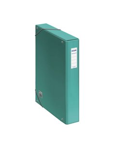 Boîte en carton Dohe doublée de papier imprimé et plastifié - Porte-cartes de visite avec étiquette sur le dos - Système de ferm