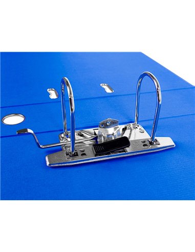 Classeur levier liderpapel documenta a4+ carton remborde dos 75mm rado metallique coloris bleu.