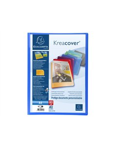 Porte-vues exacompta krea cover pp 120 vues coloris assortis.