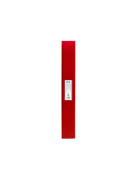 Classeur liderpapel 4 anneaux 25mm a4 260x315mm polypropylene dos 40mm porte-cartes visite coloris rouge.