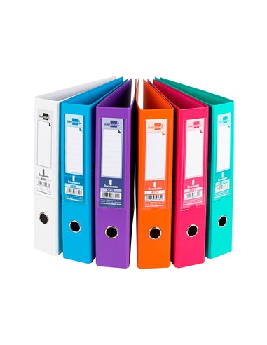 Classeur levier liderpapel documenta a4+ carton remborde dos 75mm rado metallique coloris assortis trending.