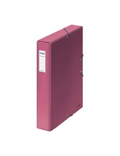 Boîte en carton Dohe doublée de papier imprimé et plastifié - Porte-cartes de visite avec étiquette sur le dos - Système de ferm