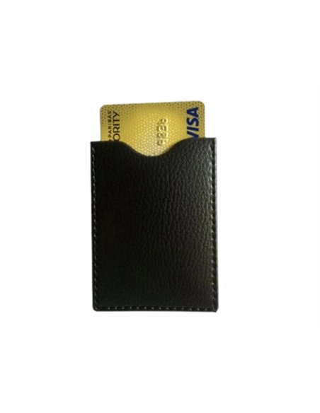 Étui protège-cb kokoon protect cousu double defender barrière rfid 1 carte 57x87mm simili cuir noir.