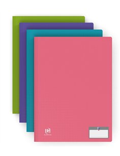 Protège-documents elba memphis pp couverture semi-rigide 40 pochettes 80 vues a4 210x297mm coloris assortis style.