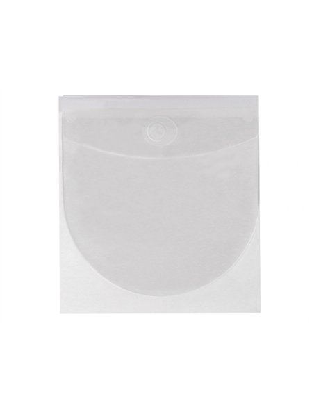 Pochette adhésive q-connect cd-rom polypropylène 127x127mm rabat fermeture adhésif repositionnable sachet 10 unités.