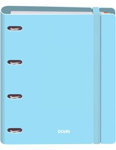 Classeur Dohe Serenity Polyfoam 4 anneaux, 35 mm, format A4, 100 feuilles, quadrillage 5 mm, couverture en polyfoam 2 mm, fermet