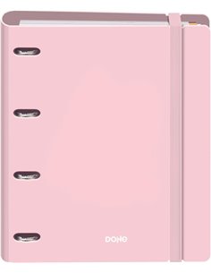 Classeur Dohe Serenity Polyfoam 4 anneaux, 35 mm, format A4, 100 feuilles, grille 5 mm, couverture en polyfoam 2 mm, fermeture é