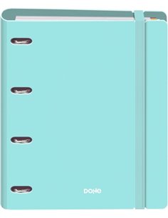 Classeur Dohe Serenity Polyfoam 4 anneaux, 35 mm, format A4, 100 feuilles, quadrillage 5 mm, couverture en polyfoam 2 mm, fermet