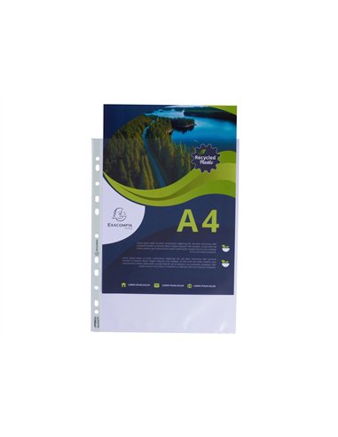 Pochette perforee exacompta a4 pp recycle graine 6/100eme paquet 100 unites.