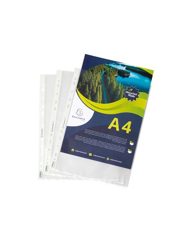 Pochette perforee exacompta a4 pp recycle graine 6/100eme paquet 100 unites.