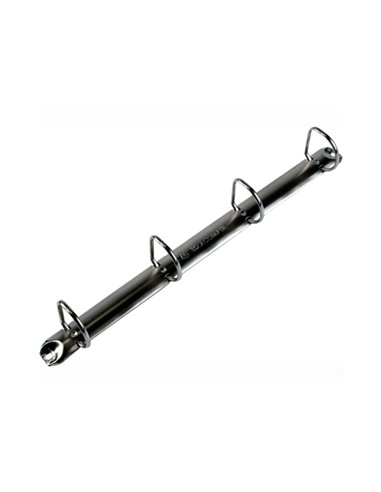 Classeur exacompta 4 anneaux en d 30mm polypropylène a4+ 32x27,7cm personnalisable pochettes coloris blanc.