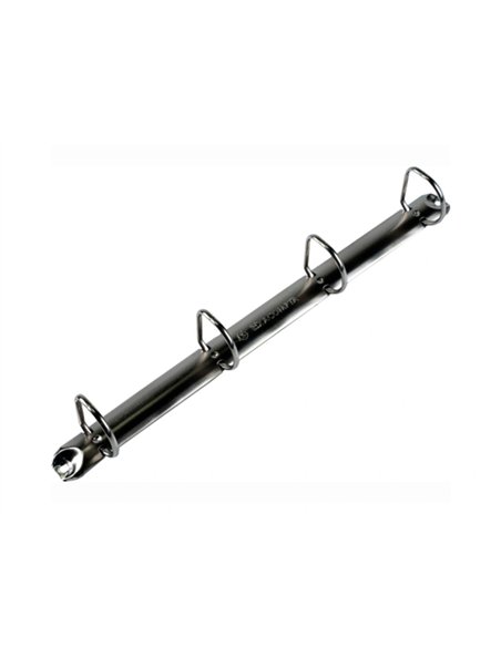 Classeur exacompta 4 anneaux en d 30mm polypropylène a4+ 32x27,7cm personnalisable pochettes coloris blanc.