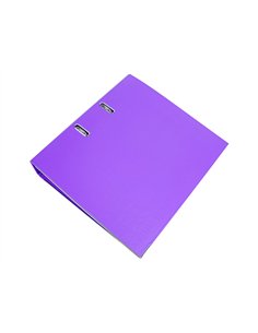 Classeur levier liderpapel a4 documenta carton rembordé 1,9mm dos 75mm rado métallique coloris lilas. 2