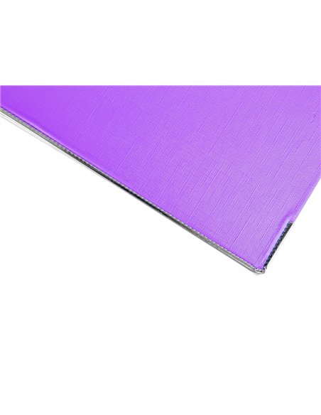 Classeur levier liderpapel a4 documenta carton rembordé 1,9mm dos 75mm rado métallique coloris lilas.