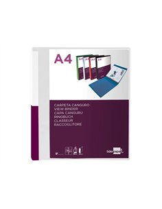 Classeur kangourou liderpapel 2 anneaux en d 25mm polypropylene 283x320mm document a4 coloris. 2
