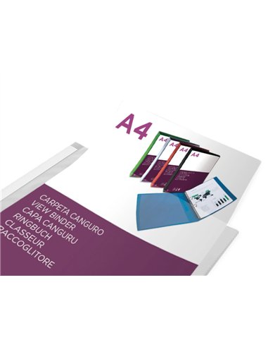 Classeur kangourou liderpapel 2 anneaux en d 25mm polypropylene 283x320mm document a4 coloris.