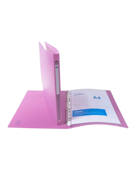 Classeur 4 anneaux exacompta forever young polypropylene a4 4/15mm assortiment.