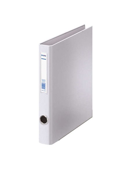Classeur mixte Dohe 4 anneaux 25 mm A4 - Dimensions 285 x 320 x 45 mm - Œillet et porte-cartes sur le dos - Carton doublé polypr
