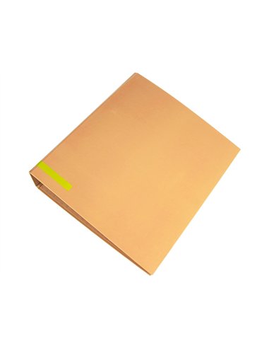 Classeur a levier liderpapel a4 color system dos de 80 mm coloris peche.