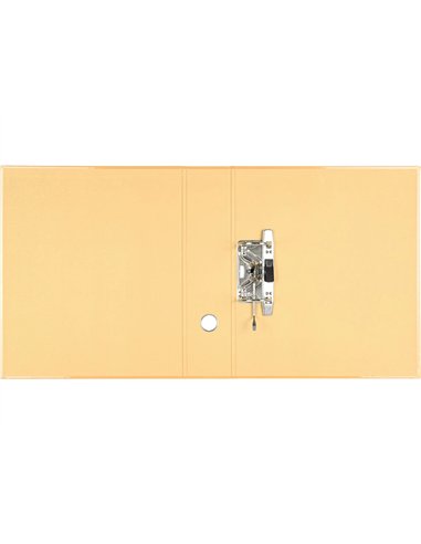 Classeur a levier liderpapel a4 color system dos de 80 mm coloris peche.