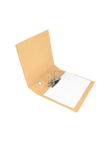 Classeur a levier liderpapel a4 color system dos de 80 mm coloris peche.