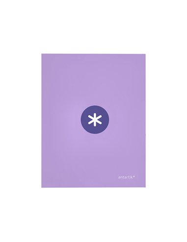 Classeur antartik 4 anneaux ronds 25mm a4 carton rembordé coloris lavande.