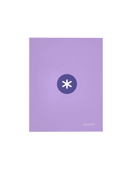 Classeur antartik 4 anneaux ronds 25mm a4 carton rembordé coloris lavande.
