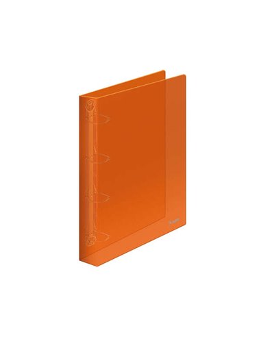 Classeur mixte Dohe 4 anneaux 25 mm A4 - Polypropylène translucide - Orange