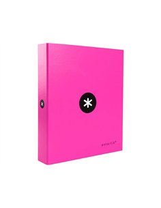 Classeur antartik 4 anneaux end 40mm a4+ carton rembordé coloris rose. 2