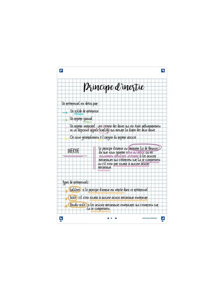 Fiches bristol oxford revision 2.0 a5 perforee 32 fiches/film q5x5 cadre blanc.