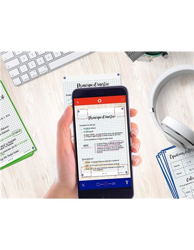 Fiches bristol oxford revision 2.0 a5 perforee 32 fiches/film q5x5 cadre blanc.