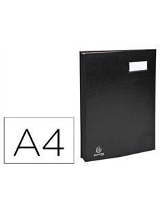 Parapheur direction exacompta 18 compartiments couverture plastifiée intérieur carte rigide dos à soufflets coloris noir.