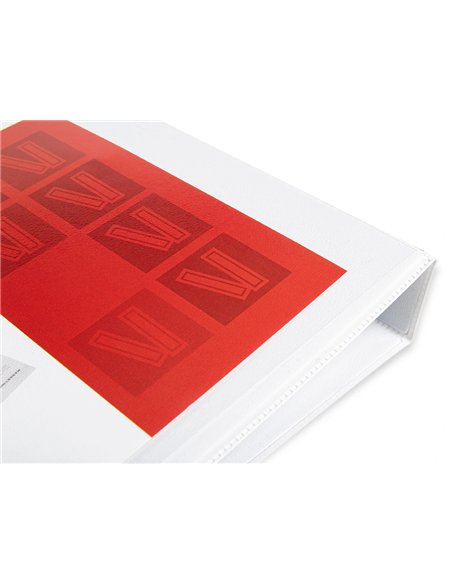 Classeur kangourou liderpapel 2 anneaux 25mm 283x320mm document a4 plastique dos 40mm coloris blanc.