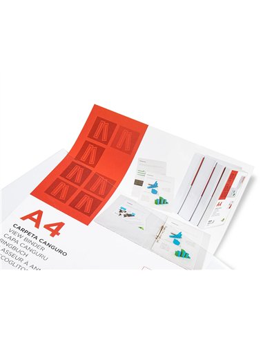 Classeur kangourou liderpapel 2 anneaux 25mm 283x320mm document a4 plastique dos 40mm coloris blanc.