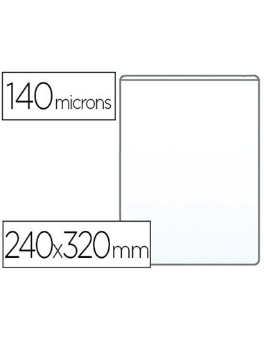 Étui protection elba pvc transparent 15/100e 240x320mm ouverture haut découpe coup de pouce.