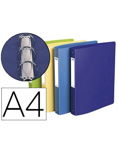 Classeur oxford memphis 4 anneaux ronds 30mm polypropylène 10/10e dos 40mm étiquette dos coloris assortis style.